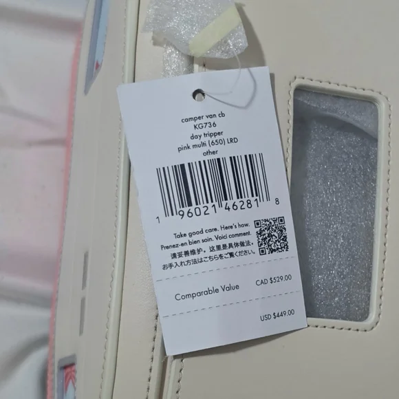 Kate Spade Day Tripper Pink and Cream Camper Crossbody Bag - Picture 12 of 12